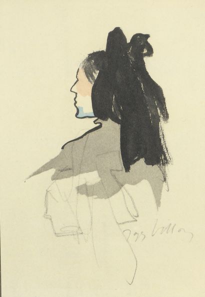 null Jacques VILLON (1875-1963)


L’Alsacienne


Encre et aquarelle sur papier.


Signée...