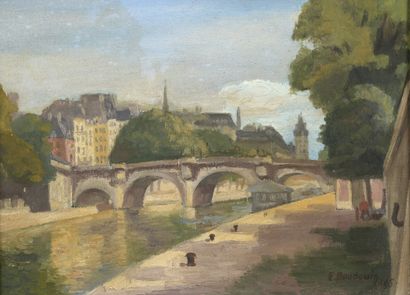 null Jean-Franck BAUDOIN (1870-1961)

Le Pont-Neuf, 1945

Oil on panel.

Signed and...