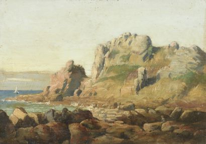 null Andrée CHAMERON (1894-1985)

Rocky coast

Oil on panel.

Signed lower right.

24...