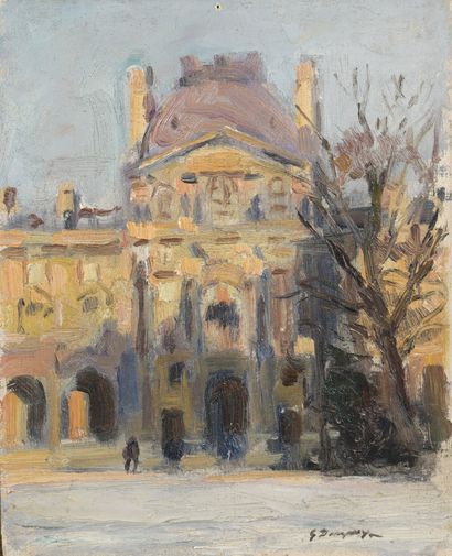 null Georges DARGOUGE (1897-1990)


Le Louvre en hiver


Huile sur panneau.


Signée...