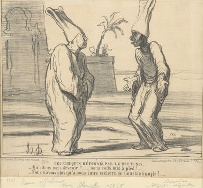 null According to Honoré DAUMIER (1808-1879)

Poor France and The Eunuchs

Two lithographs.

Date...