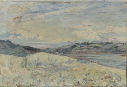 null Emmanuel de LA VILLEON (1858-1944)

Riverside village, 1891

Oil on canvas.

Signed...