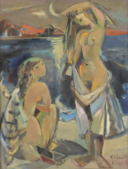 null 
Ludwig KLIMEK (1912-1992)





Bathers in the Baie des Anges, 1946





Oil...