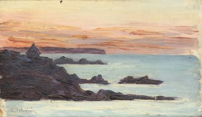 null Jeanne Marie LAUVERNAY-PETITJEAN (1844-1925)

Dusk over the sea, Étretat

Oil...