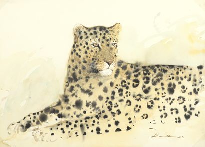null David LEUNG (20th century)

The panther

Ink and watercolour.

Signed lower...