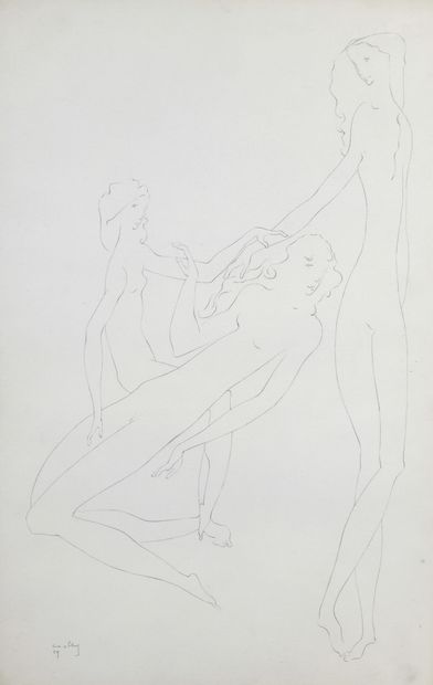 null Joseph CSAKY (1888-1971)


Trois nus, 1959


Crayon.


Signé et daté en bas...