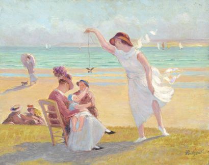 null Gustave POETZSCH (1870-1950)

Families on the beach of Trouville

Oil on panel.

Signed...