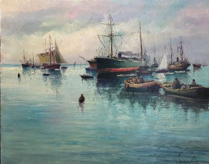null School of the XXth century

Marine

Oil on canvas, with signature on the lower...