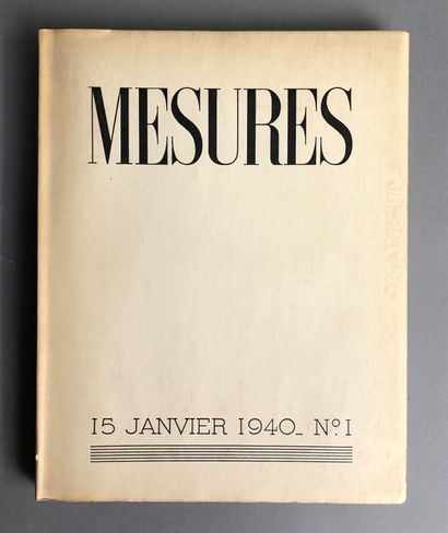 null Revue Mesures, complete of the 22 volumes from 1935 to 1939, 2 flights for 1940,...
