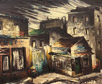  Léon SCHWARZ-ABRYS (1905-1990) 
Houses in Montmartre 
Oil on canvas, signed lower...