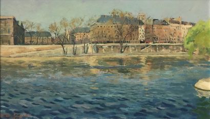 null Emilien GERARD (1894-1975)

Quai de Seine in Paris

Oil on isorel, signed and...