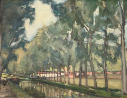 null Gabriel Albert VENET (1884-1954)

Canal de Bourgogne

Huile sur toile, signée...