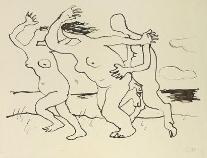 null Robert COUTURIER (1905-2008)

Untitled, 1990

Ink on monogrammed and dated paper,...