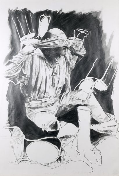 null Jean-Paul CHAMBAS (né en 1947)

Robespierre, 1987

Dessin au crayon sur papier...