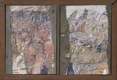 null Christian BARBANÇON (1940-1993)

Untitled

Oil paper mounted on canvas, diptych,...