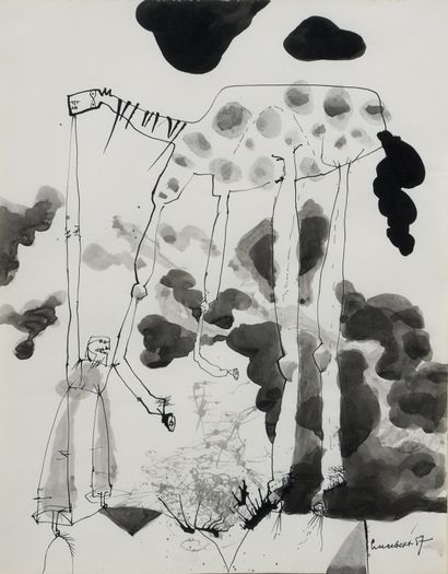 null LUCEBERT (1924-1984)

Untitled, 1957

Ink on paper signed and dated lower right.

27...