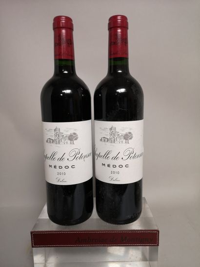 null 2 bouteilles CHAPELLE de POTENSAC 2nd vin de Ch. POTENSAC - Médoc 2010