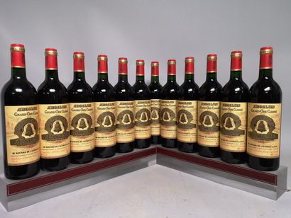 null 12 bouteilles Château ANGELUS - 1er Gcc Saint Emilion 1995. En caisse bois....