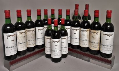 null 17 bouteilles MOUTON CADET - Bordeaux 1979 

6 étiquettes tachées, 10 légèrement...
