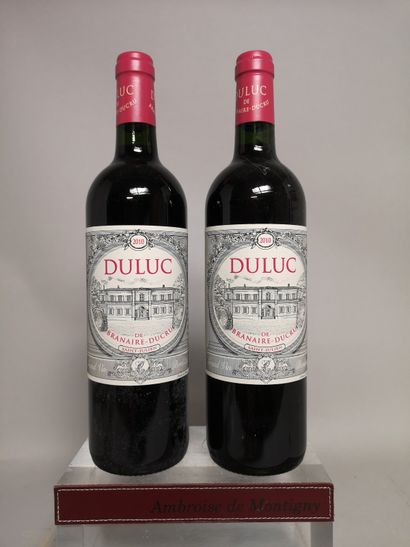 null 2 bouteilles DULUC 2nd vin de Ch. BRANAIRE DUCRU - Saint Julien 2010