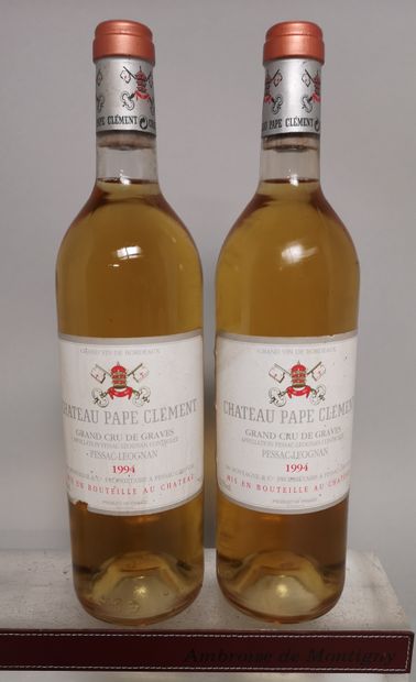 null 2 bouteilles Château PAPE CLEMENT - Gc Pessac Léognan 1994 

Etiquettes légèrement...