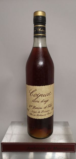 null 1 bouteille COGNAC Vve Baron LOGIS de BRISSAC - Hors d'âge Flacon des années...