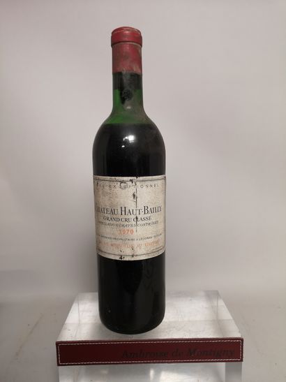 null 1 bouteille Château HAUT BAILLY - Gc GRAVES 1970 

Etiquette tachée, niveau...