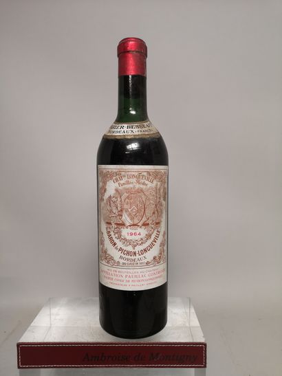 null 1 bouteille Château PICHON au BARON de LONGUEVILLE - 2é Gcc Pauillac 1964 

Etiquette...