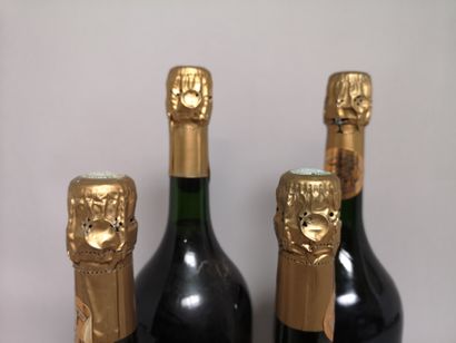 null 4 bouteilles CHAMPAGNE TAITTINGER Comtes de Champagnes 1985 

Etiquettes légèrement...