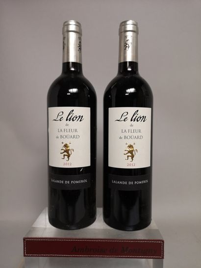 null 2 bouteilles Le LION de La FLEUR de BOUARD - Lalande de Pomerol 2012