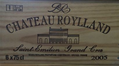 null 6 bouteilles Château ROYLLAND - Saint Emilion Grand Cru 2005. En caisse boi...