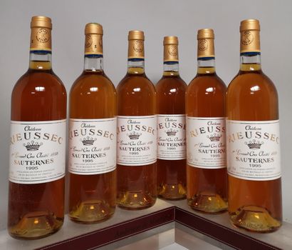 null 6 bouteilles Château RIEUSSEC - 1er Gcc Sauternes 1995. En caisse bois. 

Etiquettes...