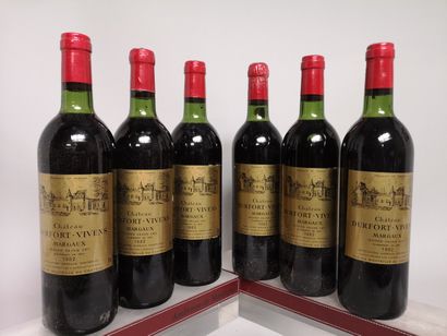 null 6 bouteilles Château DURFORT VIVENS - 2é Gcc Margaux 1982. En caisse bois. 

5...