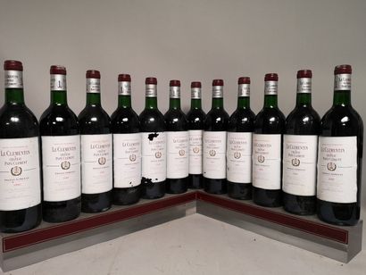 null 12 bouteilles Le CLEMENTIN 2nd vin de Ch. PAPE CLEMENT - Pessac Léognan 1990....