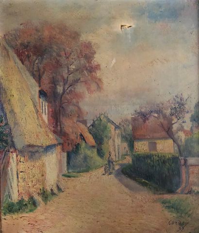 null Frédéric Samuel CORDEY (1854-1911)

Rue de village animée

Huile sur toile

Signée...