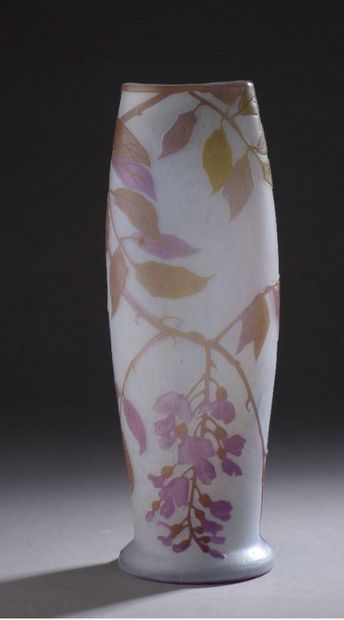 null LEGRAS

Vase. Industrial print made of lined glass, pink and light brown on...