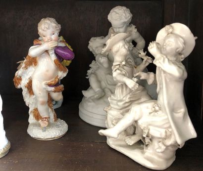 null Dix figurines en porcelaine, principalement de manufactures allemandes, dont...