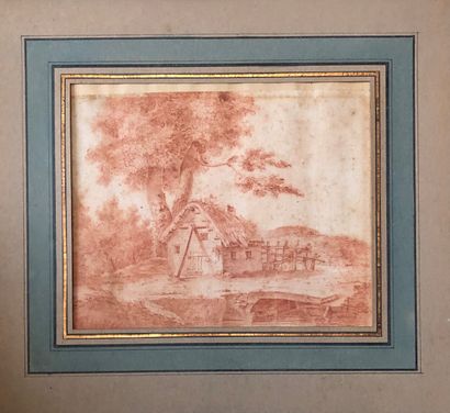 null Lot including : 

- School of the XXth century

Aqueduct

Oil on panel

Signed...