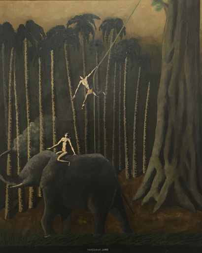 null Catherine LOPES-CURVAL (1954)

Tarzan et Jane, 1992

Acrylique sur toile, titrée...