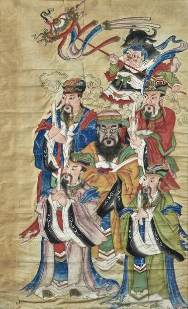 null Ensemble de quatre peintures

Encres sur papier

Chine, XIXe siècle

Accidents...