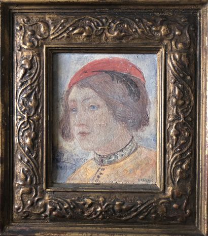 null Lot including : 

- School of the XXth century

Aqueduct

Oil on panel

Signed...