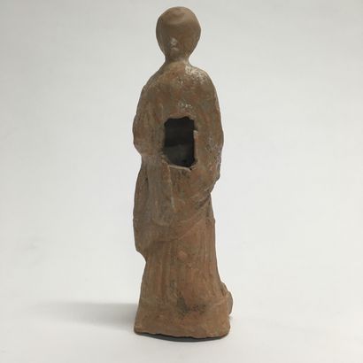 null Statuette féminine en terre cuite 

Art hellénistique, Grande Grèce, IIIe siècle...
