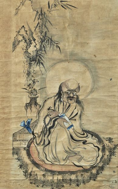 null Set of four paintings

Inks on paper

China, 19th century

Important damages,...
