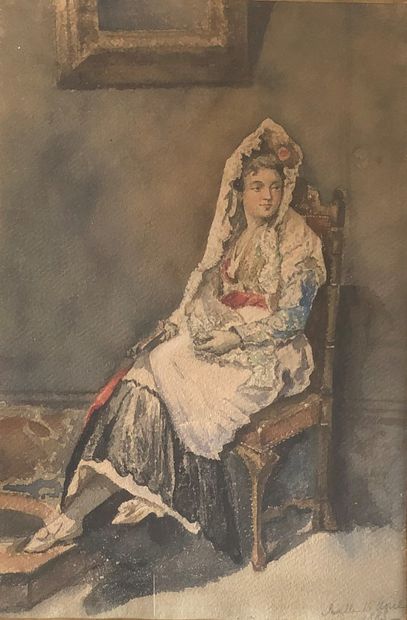 null French school of the 19th century

Young Sevillian Woman

Watercolor on paper,...