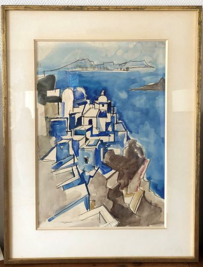 null Jacques DESPIERRE (1912-1995)

Chapel on the sea at Santorini

Pencil and watercolor...