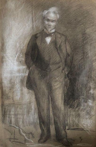 null Alfred ROLL (Paris 1846 - 1919)

Full-length portrait of a man

Charcoal and...