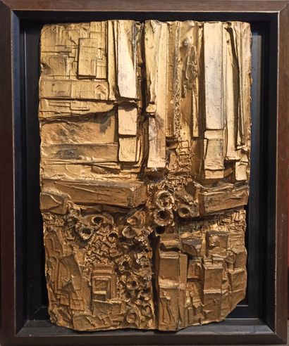 null School of the 20th century

Untitled

Bas-relief in plaster with golden patina

Apocryphal...
