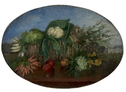 null Attributed to Alfred Philippe ROLL (Paris, 1846 - 1919)

The gardener's basket

Oil...