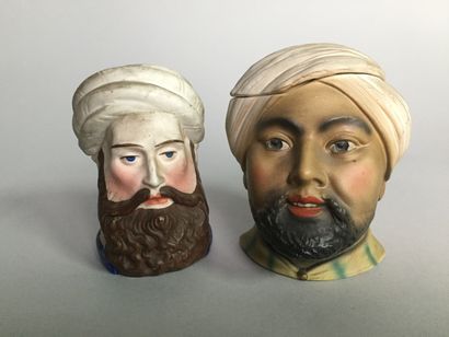 null Tête d’Hindou barbu avec son turban blanc. 

Biscuit polychrome

Circa 1900...