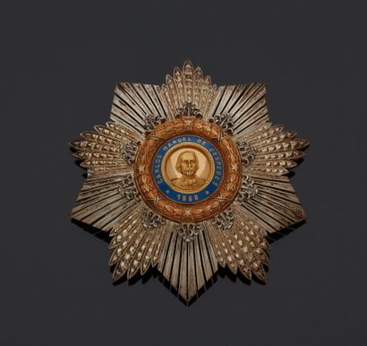  Cuba - Order of Carlos Manuel Cespedes 
Silver, gold and turquoise enamelled metal...